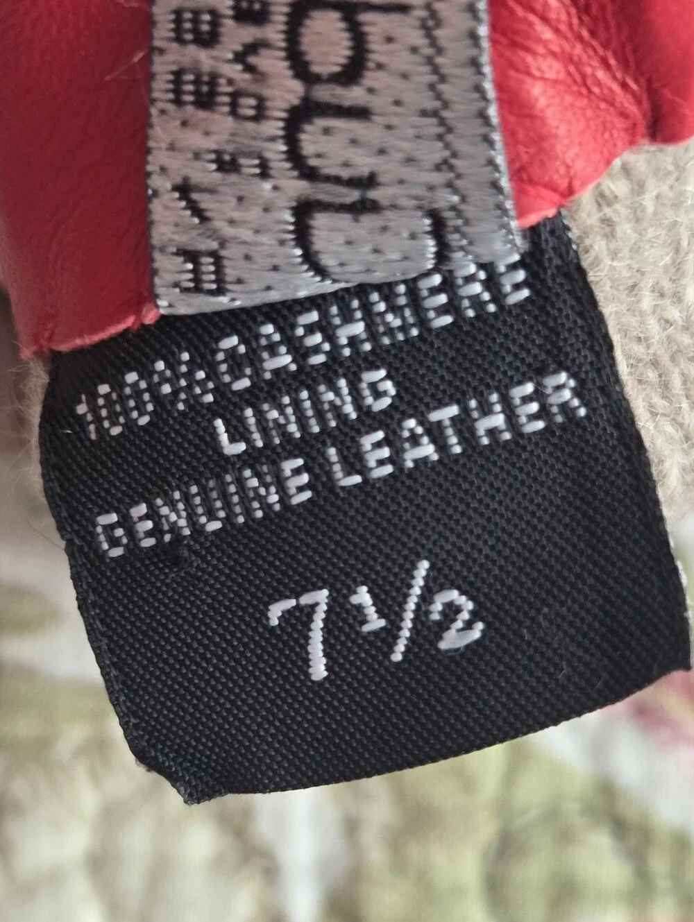 Italian Leather Cashmere Lined Red Quilted Leather Women's Gloves